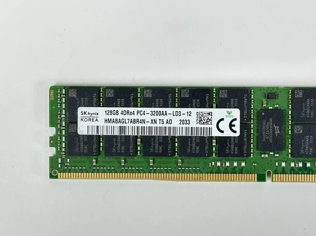 Alt view image 5 of 5 - (NOT FOR HOME PC!) HPE 1x 128GB 4DRx4 PC4-3200AA-L LRDIMM ECC DDR4 RAM Memory Hynix Load Reduced