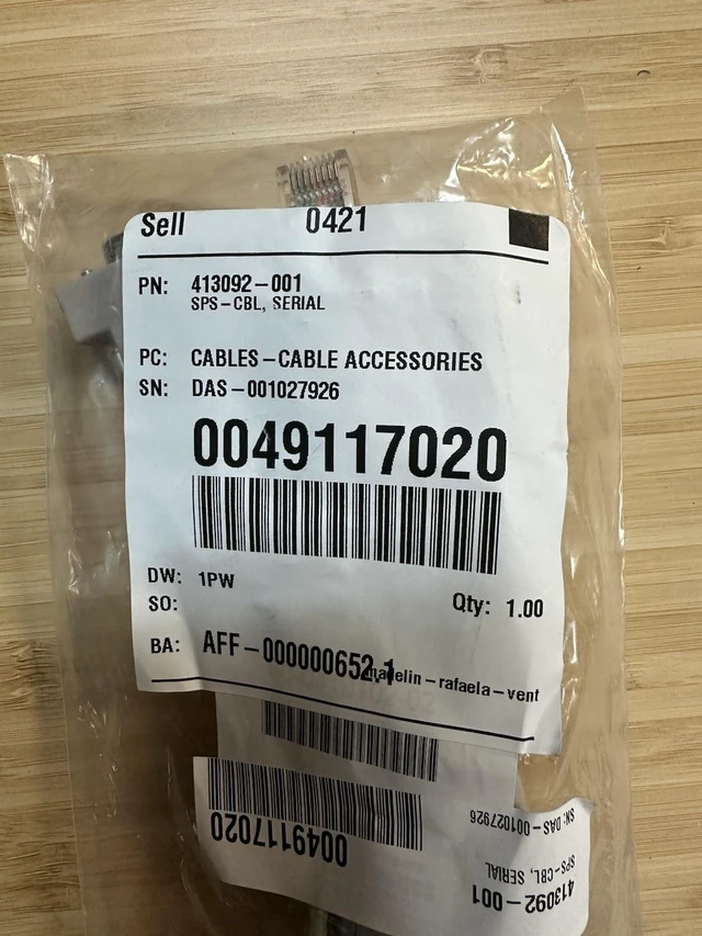 Alt view image 2 of 5 - HP RJ-45 to DB-9 Female Console Cable 60-0410102-02 413092-001 50-0000177-01