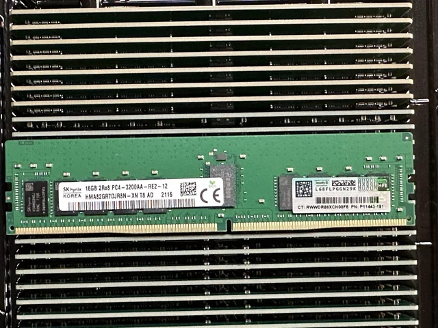 Main image of (NOT FOR HOME PC!) HPE 1x 16GB 2Rx8 DDR4 PC4-25600-3200AA Server Memory RAM ECC Registered HP RDIMM