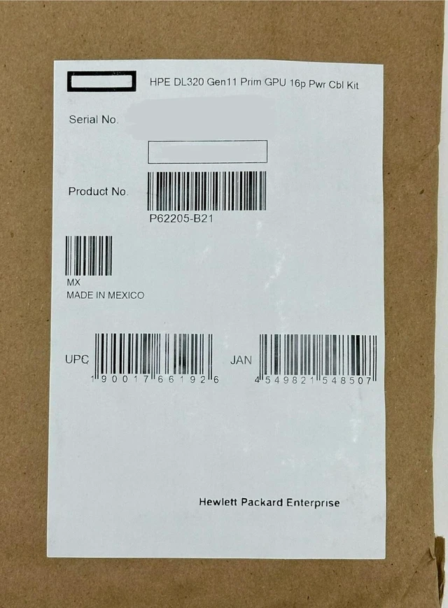 Main image of HPE ProLiant DL320 Gen11 Primary GPU 16-pin Power Cable Kit L40 L40S P62205-B21