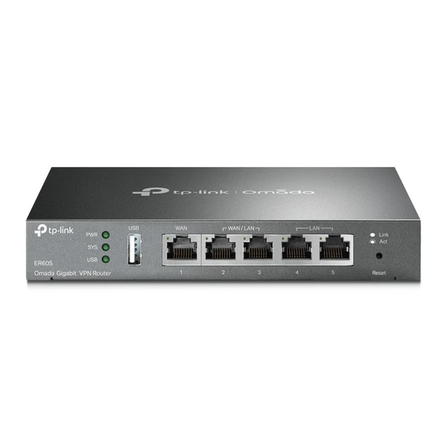 Main image of TP-Link ER605 v2 | Omada 5-Port Gigabit Multi-WAN VPN Router | 3 Config WAN/LANs