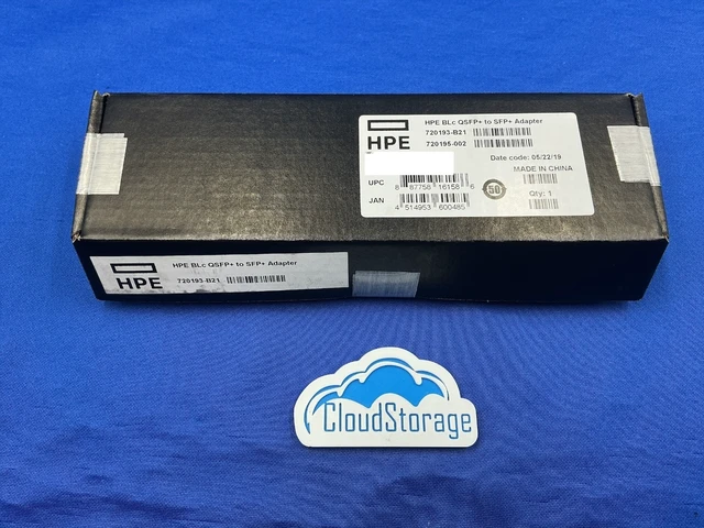 Alt view image 7 of 7 - NOB 720193-B21 HPE BLADESYSTEM C-CLASS QSFP+ TO SFP+ ADAPTER