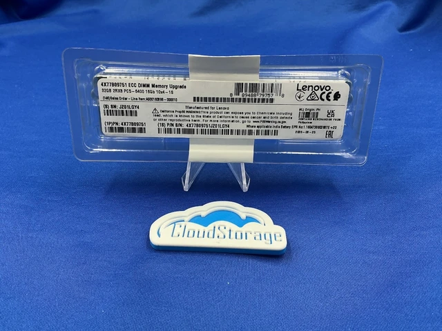 Alt view image 5 of 7 - 03NV612 LENOVO 32GB (1X32GB) 2Rx8 PC5-6400B RDIMM MEMORY M321R4GA3EB2-CCP