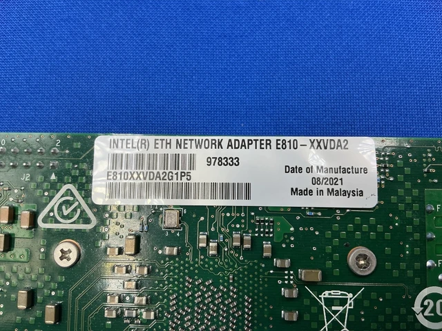 Alt view image 6 of 6 - E810-XXVDA2 Intel 25GbE Ethernet Network Adapter E810XXVDA2 E810XXVDA2G1P5