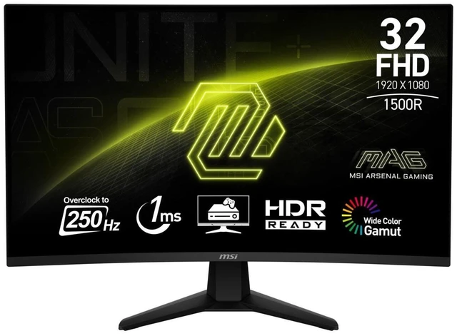 Main image of MSI MAG 32C6X 31.5" FHD 250Hz Curved Gaming Monitor 1ms Adaptive-Sync HDR Ready