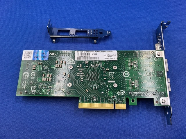Alt view image 3 of 6 - E810-XXVDA2 Intel 25GbE Ethernet Network Adapter E810XXVDA2 E810XXVDA2G1P5