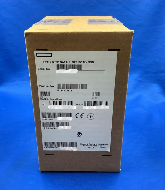 Alt view image 2 of 7 - P18430-B21 HPE 7.68TB SATA 6G READ INTENSIVE SFF SC MULTI VENDOR SSD P18486-001