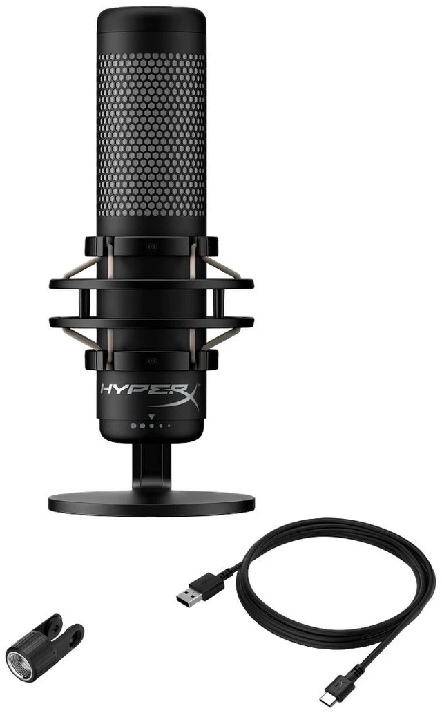 Alt view image 3 of 7 - HyperX QuadCast S - USB Microphone - RGB Lighting - Black-Grey