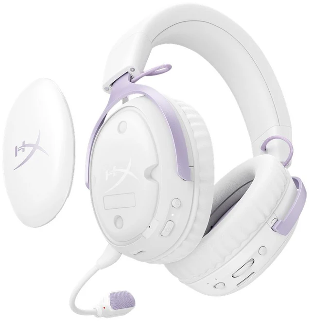 Alt view image 3 of 7 - HyperX Cloud III S - Wireless Gaming Headset (Lavender)