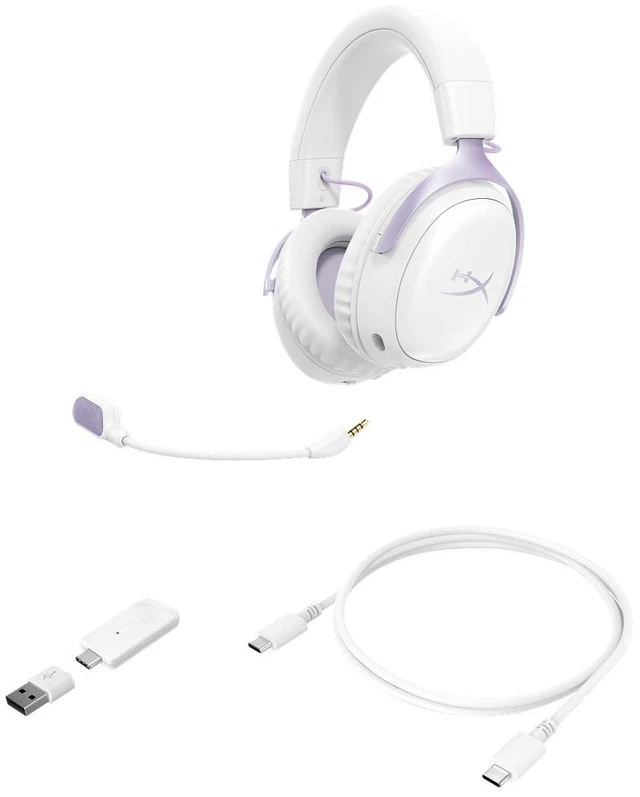 Alt view image 6 of 7 - HyperX Cloud III S - Wireless Gaming Headset (Lavender)