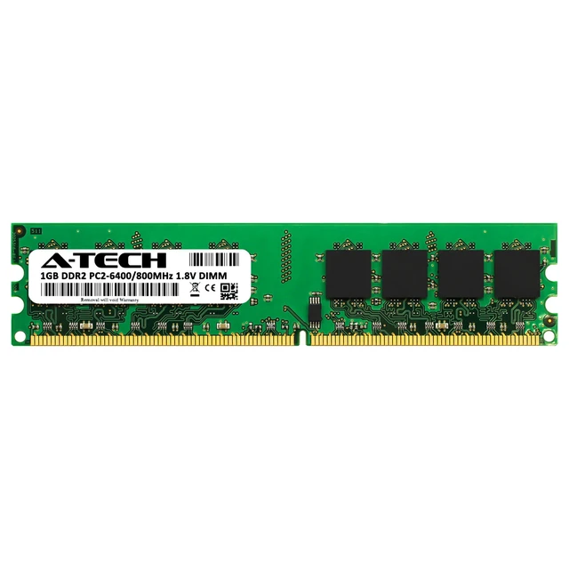Alt view image 2 of 4 - A-Tech 1GB PC2-6400 Desktop DDR2 800 MHz DIMM 240-Pin non-ECC Memory RAM 1x 1G