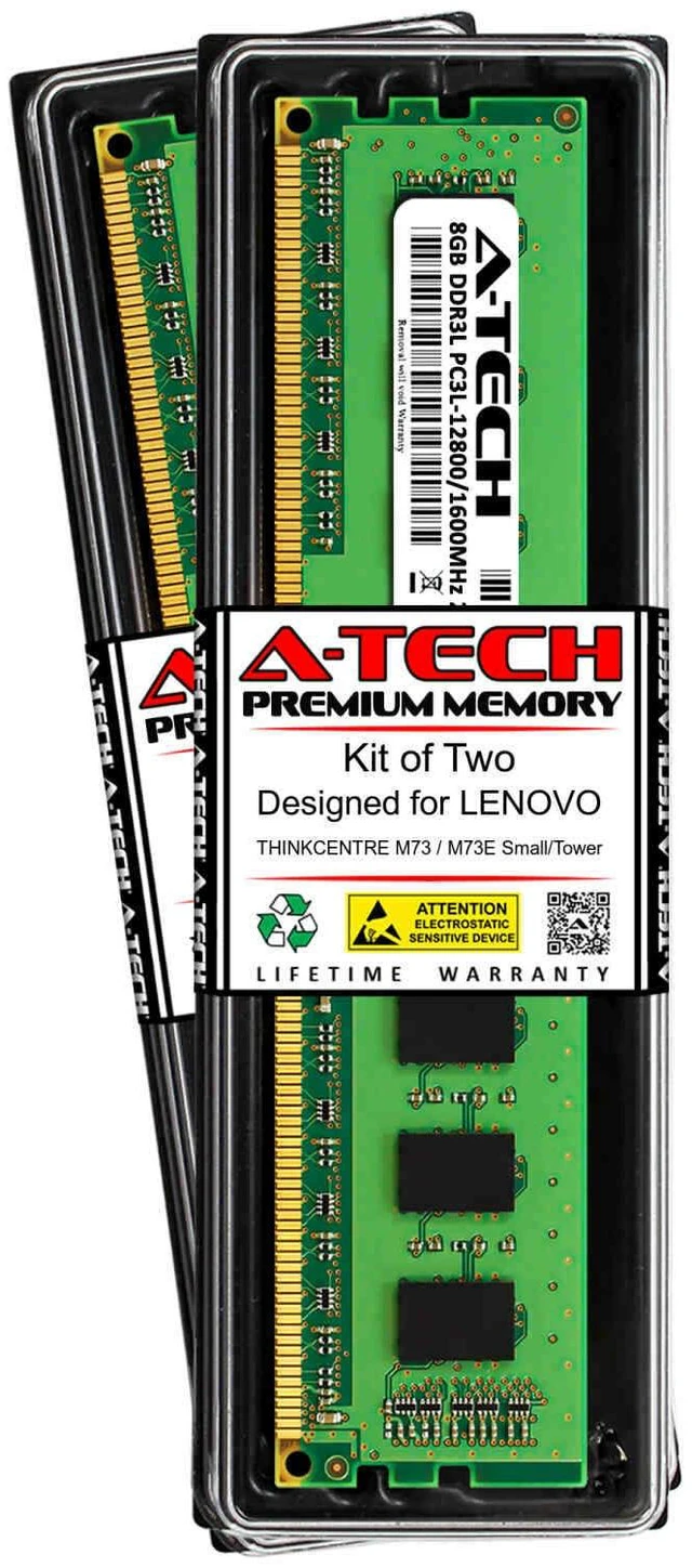 Main image of 16GB 2x 8GB PC3-12800 DDR3L Memory RAM for LENOVO THINKCENTRE M73 / M73E