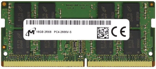 Main image of Micron 16GB DDR4 2666 MHz PC4-21300 SODIMM 260-Pin 2Rx8 Laptop Memory RAM 1x 16G