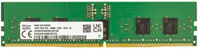 Main image of Hynix 16GB DDR5 4800 PC5-38400 1Rx8 EC8 RDIMM Server Memory RAM HMCG78AEBRA107N