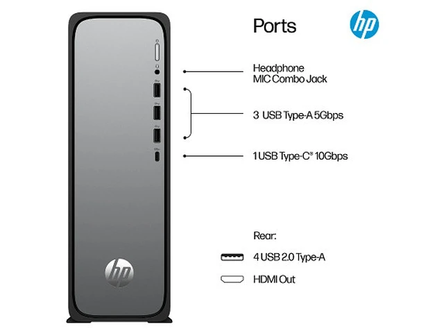 Alt view image 4 of 7 - HP OmniDesk Desktop Intel, 8 GB;256 GB SSD Windows 11 Home