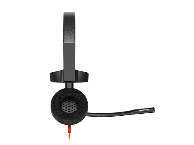 Alt view image 4 of 7 - Poly Blackwire 3310 Monaural Microsoft Teams Certified USB-C Headset +USB-C/A