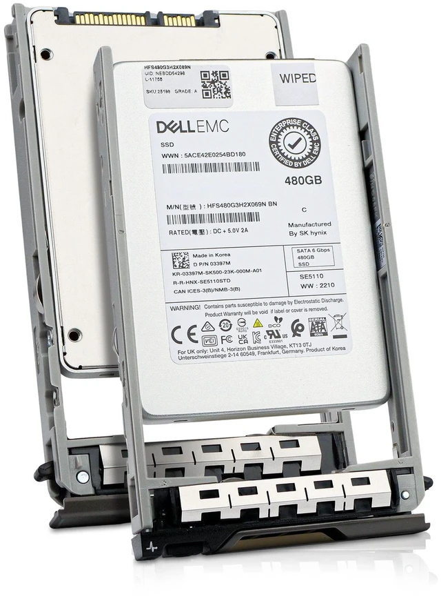 Main image of Dell 480GB SATA 6Gb/s 3D TLC 1 DWPD 2.5" Enterprise PowerEdge SSD 03397M G13