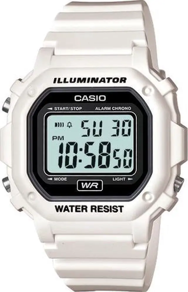 Main image of Casio Unisex Quartz Alarm Chronograph White Resin 42mm Watch F108WHC-7A