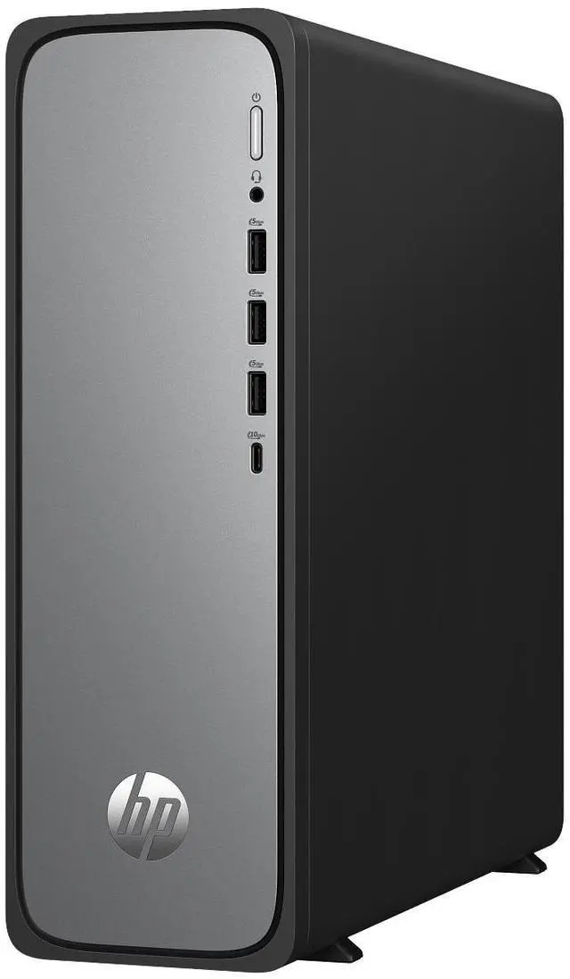Alt view image 2 of 4 - HP OmniDesk s03-0000i S03-0010 Desktop - Intel 300 - 8GB - 256GB SSD - Tower - Intel H770 Chip - Windows 11 Home - Intel UHD Graphics - IEEE 802.11ax - Meteor Silver, Jack Black  B5RX6AA#ABA