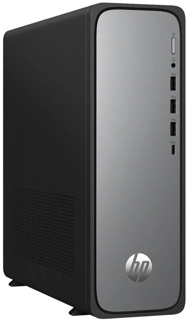 Alt view image 3 of 4 - HP OmniDesk s03-0000i S03-0010 Desktop - Intel 300 - 8GB - 256GB SSD - Tower - Intel H770 Chip - Windows 11 Home - Intel UHD Graphics - IEEE 802.11ax - Meteor Silver, Jack Black  B5RX6AA#ABA