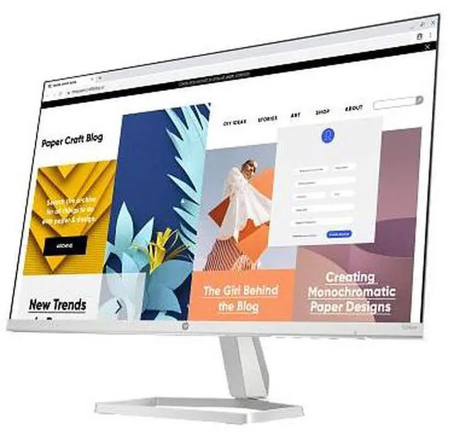 Alt view image 3 of 12 - HP 524SW 24" IPS 100Hz Full HD LCD Monitor - White - 94C21AAABA