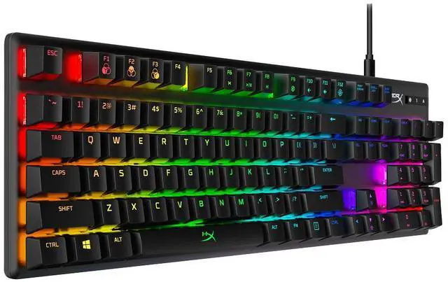 Alt view image 4 of 7 - HyperX Alloy Origins - Mechanical Gaming Keyboard - HX Aqua - US Layout
