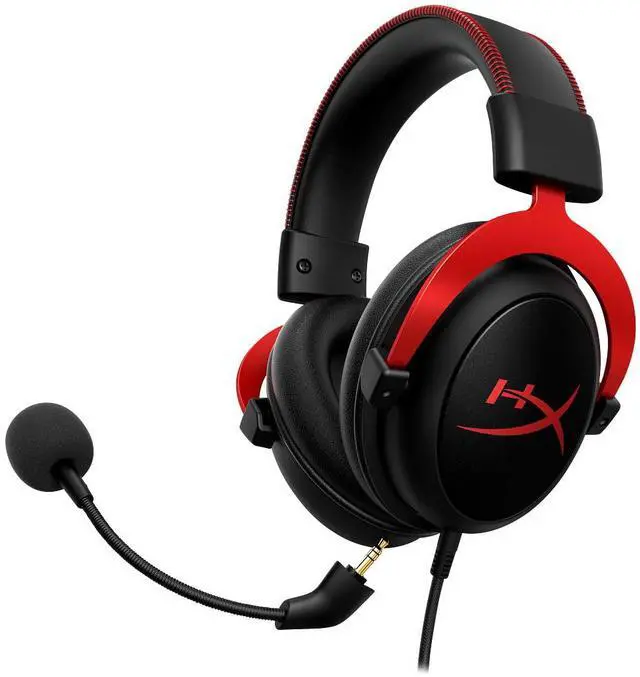 Alt view image 7 of 19 - HyperX Cloud II - Gaming Headset, 7.1 Surround Sound, Memory Foam Ear Pads, Durable Aluminum Frame, Detachable Microphone, Works with PC, PS5, PS4, Xbox Series X|S, Xbox One - Red