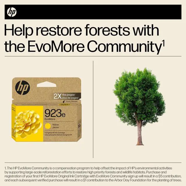 Alt view image 6 of 7 - HP EvoMore 923e Original High Yield Inkjet Ink Cartridge Yellow 1 Pack 4K0T6LN