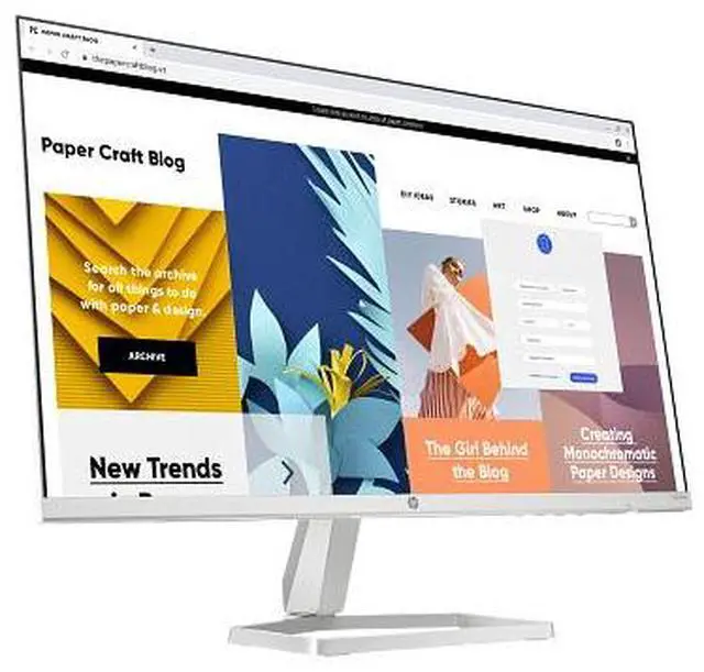 Alt view image 6 of 12 - HP 524SW 24" IPS 100Hz Full HD LCD Monitor - White - 94C21AAABA