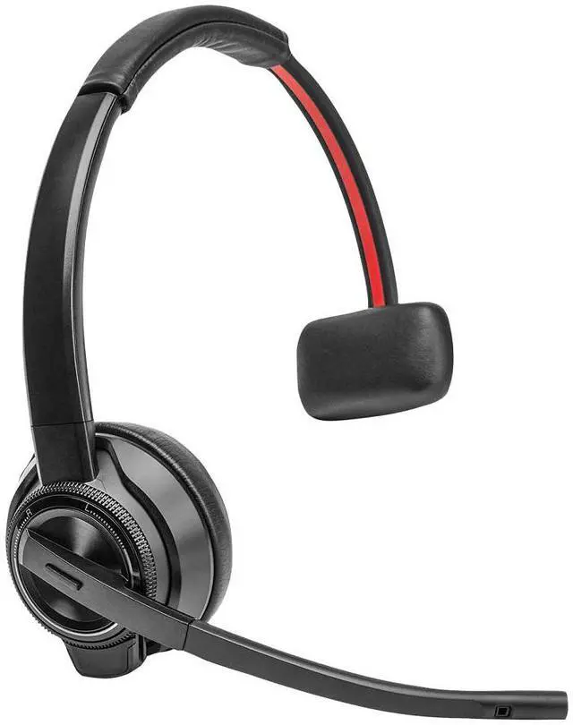 Alt view image 6 of 9 - Poly Savi 8410 Office Monaural Microsoft Teams Certified DECT 1920-1930 MHz Headset - Microsoft Teams Certification - Mono - USB Type C - Wireless - Bluetooth/DECT - 590.6 ft - 32 Ohm - 20 Hz - 20 kHz