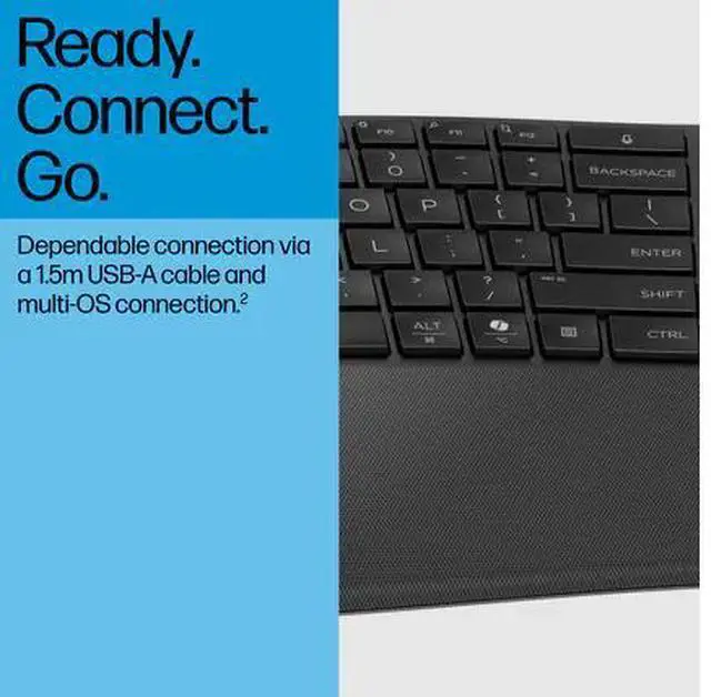 Alt view image 7 of 7 - HP 480 Comfort Wired Keyboard