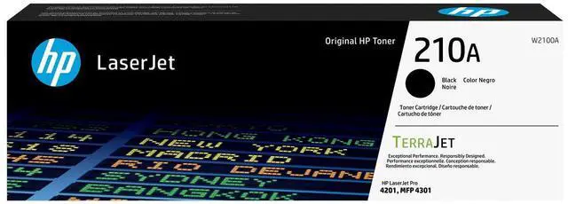 Alt view image 2 of 9 - HP 210A Black Original LaserJet Toner Cartridge, ~ 2,000 pages, W2100A
