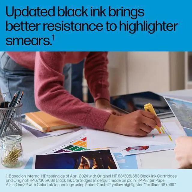 Alt view image 4 of 14 - HP 68 2-Pack Black/Tri-color Original Ink Cartridge Combo, 6L6S2TN