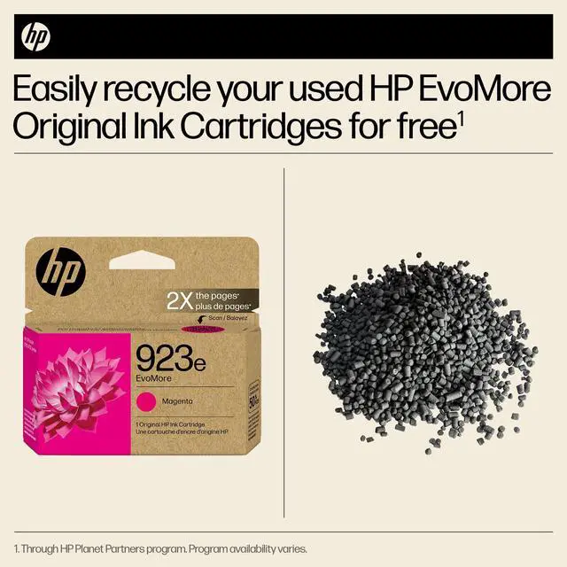 Alt view image 3 of 7 - HP EvoMore 923e Original High Yield Inkjet Ink Cartridge Magenta 1 Pack 4K0T5LN