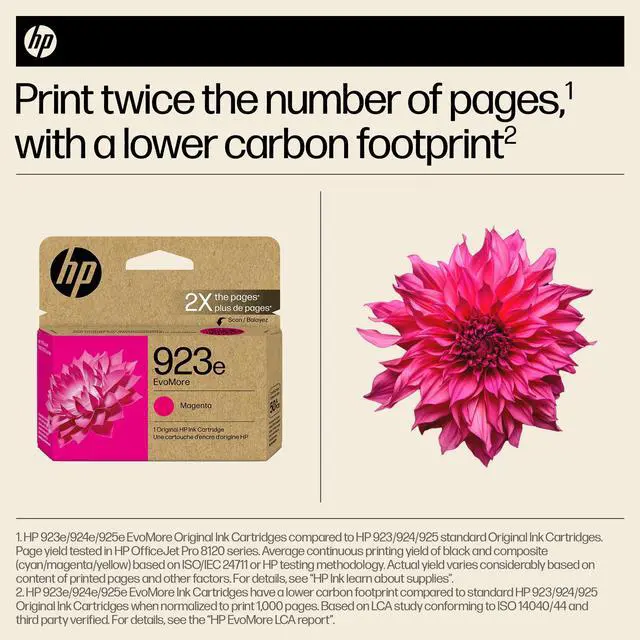 Alt view image 6 of 7 - HP EvoMore 923e Original High Yield Inkjet Ink Cartridge Magenta 1 Pack 4K0T5LN