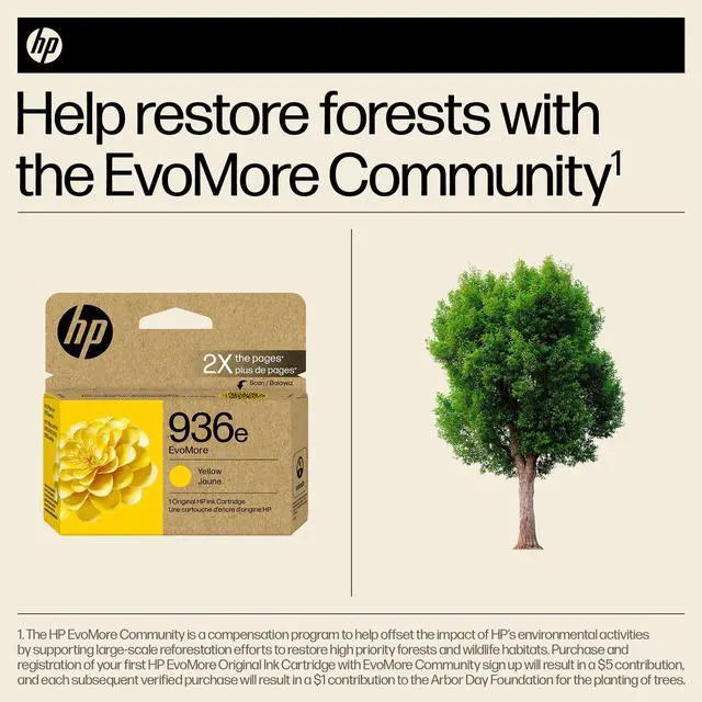 Alt view image 6 of 8 - HP 936e EvoMore Yellow Original Ink Cartridge, 1,650 pages, 4S6V5LN