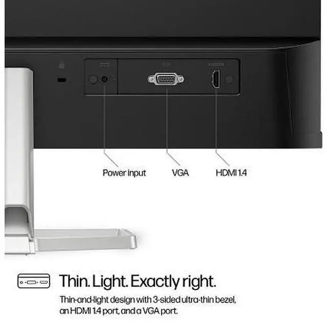 Alt view image 8 of 10 - HP 524sf 24" FHD 1920x1080 100Hz 5ms LCD IPS Monitor 94C17AAABA