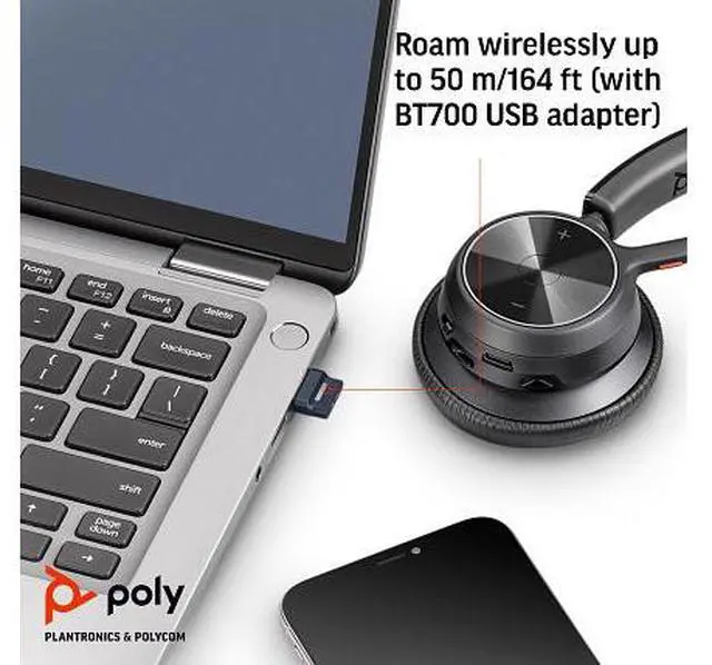 Alt view image 12 of 14 - Poly Voyager 4300 UC 4320-M Headset