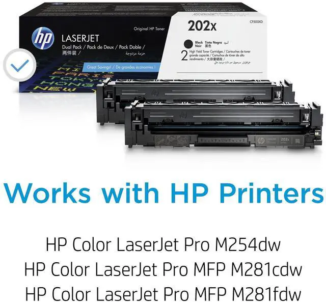 Alt view image 11 of 20 - HP 202X CF500XD 2 High Yield Black Toner Cartridges
