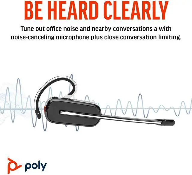 Alt view image 9 of 11 - HP Poly Savi 8445 Office DECT 1920-1930 MHz Convertible Headset Model 8L7F8AA#ABA
