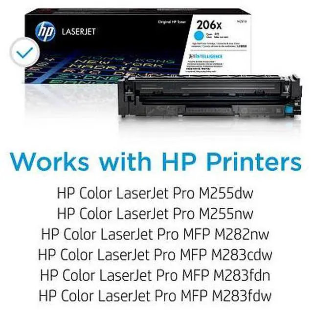 Alt view image 19 of 20 - HP 206X High Yield Cyan Original LaserJet Toner Cartridge, ~2,450 pages, W2111X