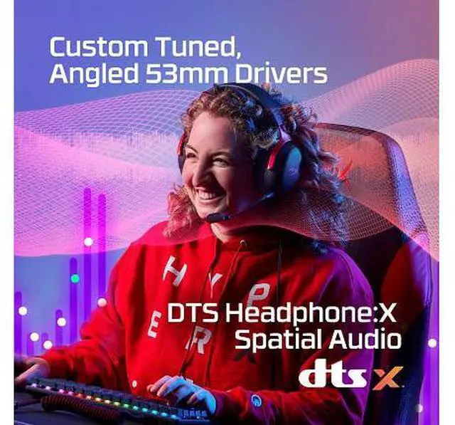 Alt view image 12 of 13 - HyperX Cloud III – Wired Gaming Headset, PC, PS5, Xbox Series X|S, Angled 53mm Drivers, DTS Spatial Audio, Memory Foam, Durable Frame, Ultra-Clear 10mm Mic, USB-C, USB-A, 3.5mm – Black/Red