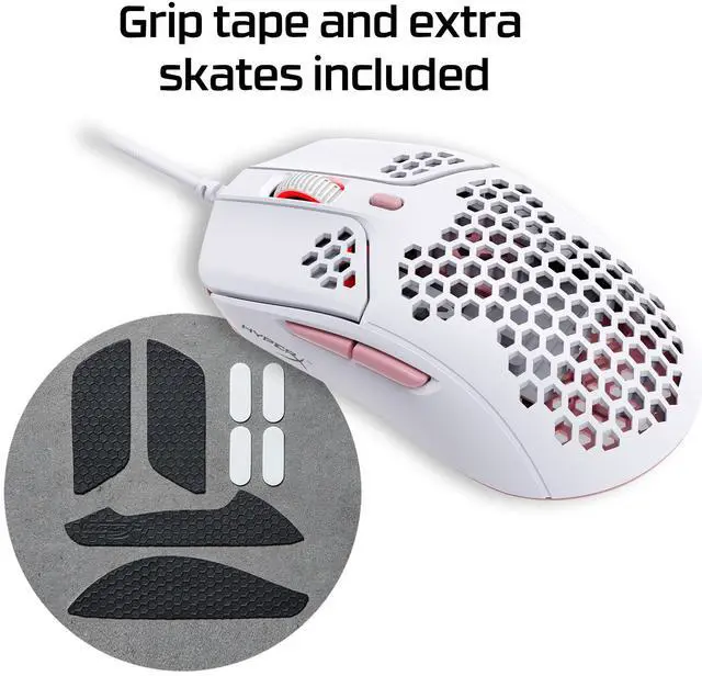 Alt view image 12 of 12 - HyperX - Pulsefire Haste Wired Optical Gaming Mouse with RGB Lighting - White and pink