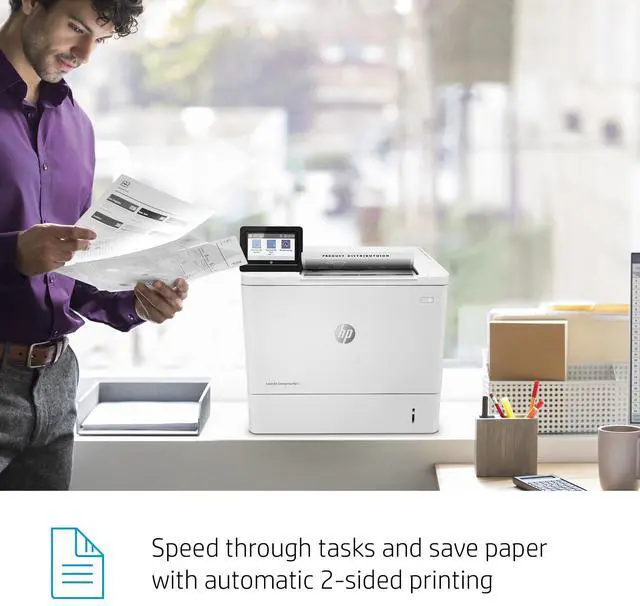 Alt view image 16 of 16 - HP LaserJet Enterprise M611dn Laser Printer, Black And White Mobile Print Up to