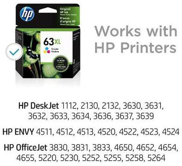 Alt view image 15 of 20 - HP F6U63AN#140 63XL High Yield Original Ink Cartridge Tri-Color