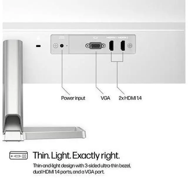 Alt view image 6 of 9 - HP Series 5 27 inch FHD White Monitor - 527sw 27" FHD (1920 x 1080) 48-100 Hz
