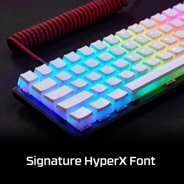 Alt view image 6 of 7 - HyperX Pudding Keycaps 2 - Full Key Set - PBT - White (US Layout)