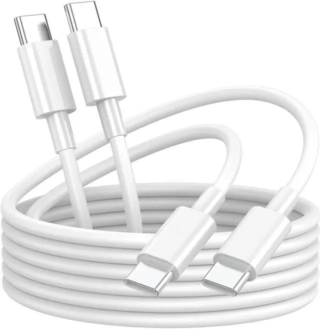 Main image of USB C to USB C Charging Cable for Apple iPhone 15 Charger Fast 6ft Long USBC to USB-C Power Cord for iPhone 15 Pro Max/ Air 13 inch/IPad Pro/Air/10th/4/5 Type C 2Pack 6 ft 60W