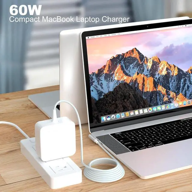 Alt view image 6 of 7 - Mac Book Pro Charger Replacement for 13-inch MacBook Pro Display (Before Mid 2012) 60W AC Adapter L-Tip Connector for MacBook air Charger (Before 2011)