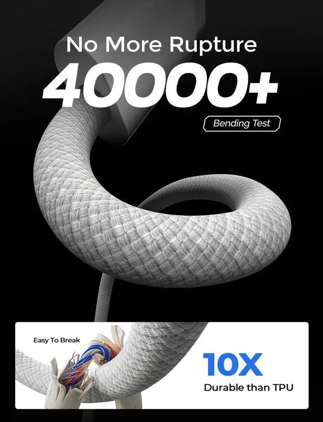 Alt view image 4 of 6 - USB C to USB C Charger Cable 60W 2-Pack 6.6ft Type C Charging Cable Cord Fast Charging USBC to USBC Cable for iPhone 15 Pro Max Plus  S23 S22 Note 20 Ultra iPad Pro Air Mini MacBook Air